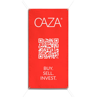 Buy. Sell. Invest. | Vinyl Banners (Red)