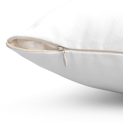 Spun Polyester Square Pillow (White)