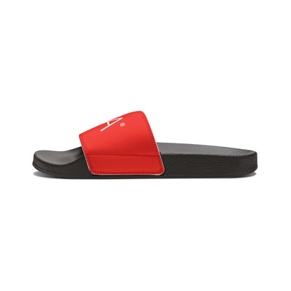 Women's PU Slide Sandals (Red)