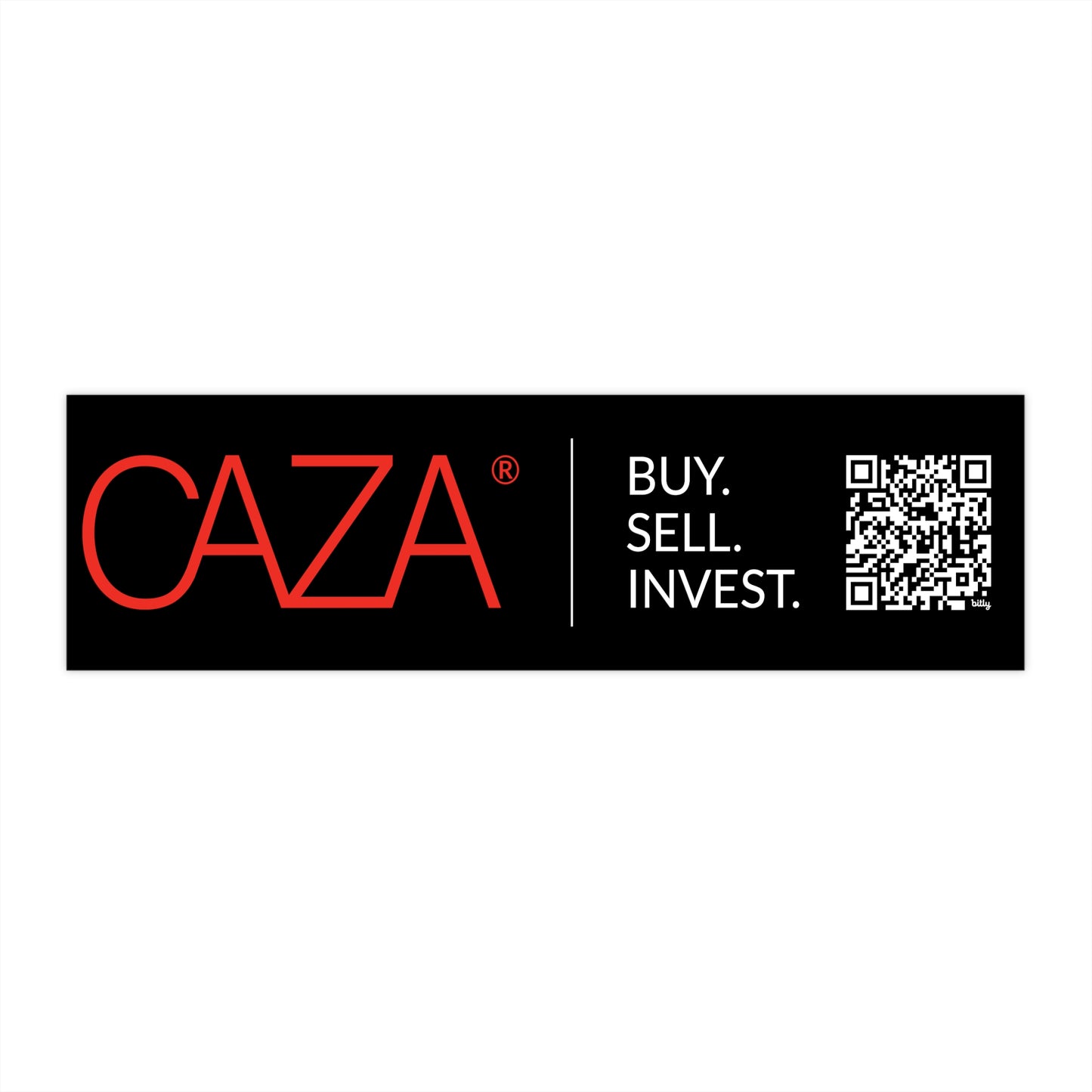 Buy. Sell. Invest. Bumper Stickers (Black)