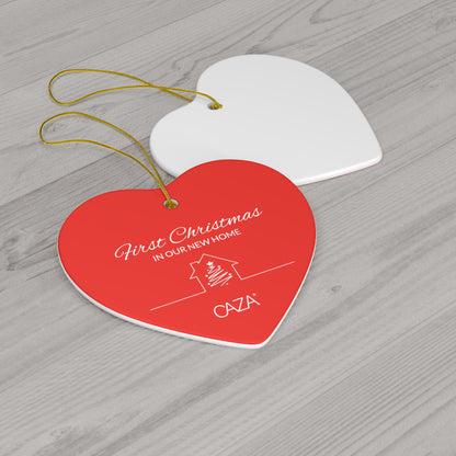 1st Christmas Ceramic Ornament (Red)