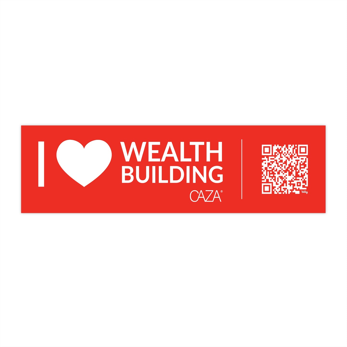 I ❤️ Wealth Building Bumper Stickers (Red)