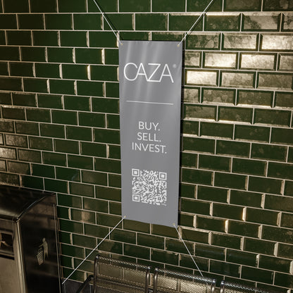 Buy. Sell. Invest. | Matte Banner (Grey)