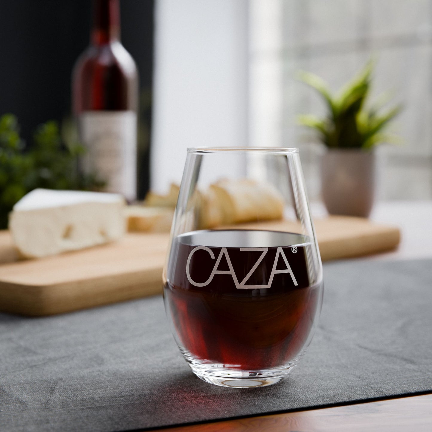 Stemless Wine Glass | White Logo