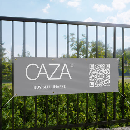 Buy. Sell. Invest. | Matte Banner (Grey)