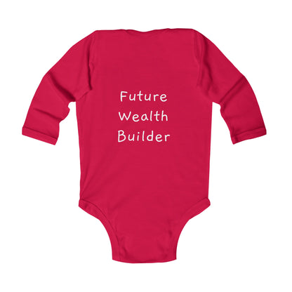 Long Sleeve Onesie | Future Wealth Builder (on the back)