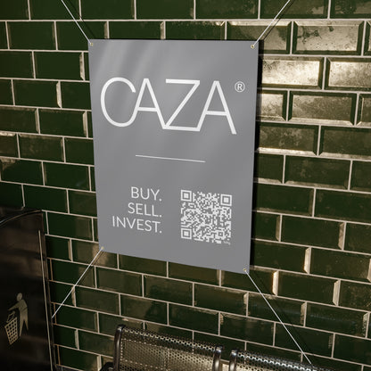 Buy. Sell. Invest. | Matte Banner (Grey)