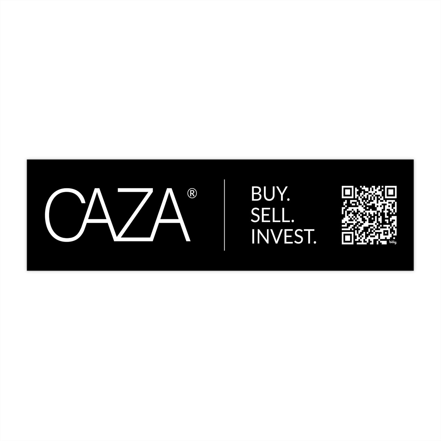 Buy. Sell. Invest. Bumper Stickers (Black)