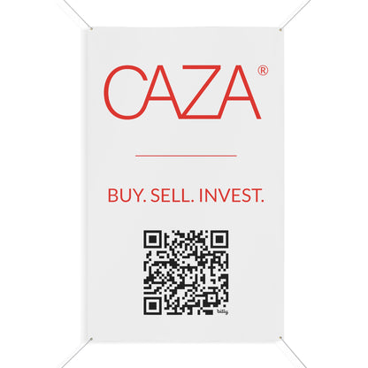 Buy. Sell. Invest. | Matte Banner (White)