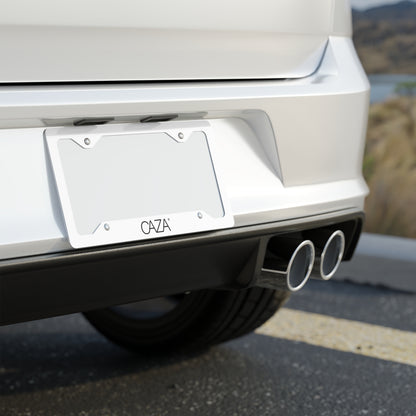 Metal License Plate Frame (White)