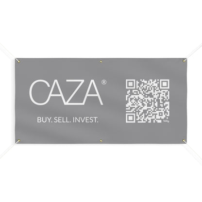 Buy. Sell. Invest. | Matte Banner (Grey)