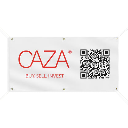 Buy. Sell. Invest. | Matte Banner (White)