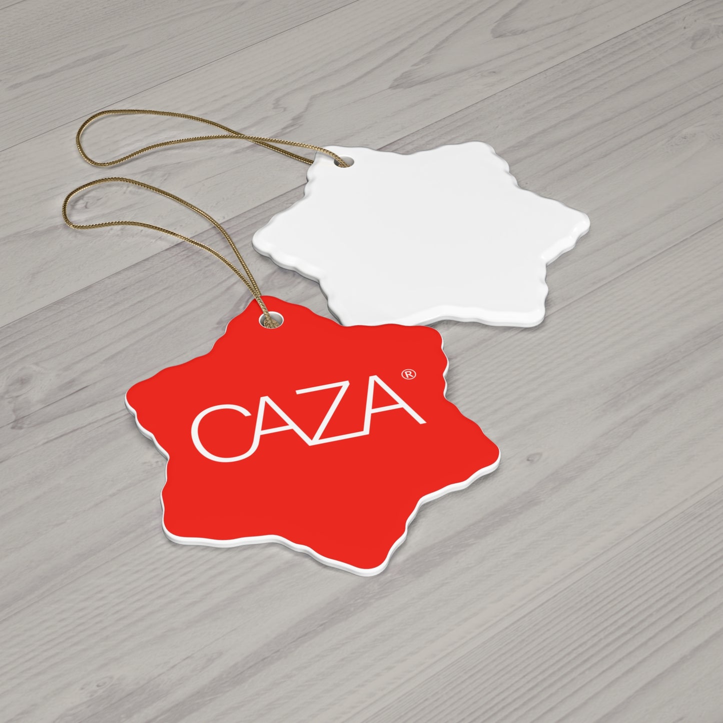 CAZA® Ceramic Ornament (Red)
