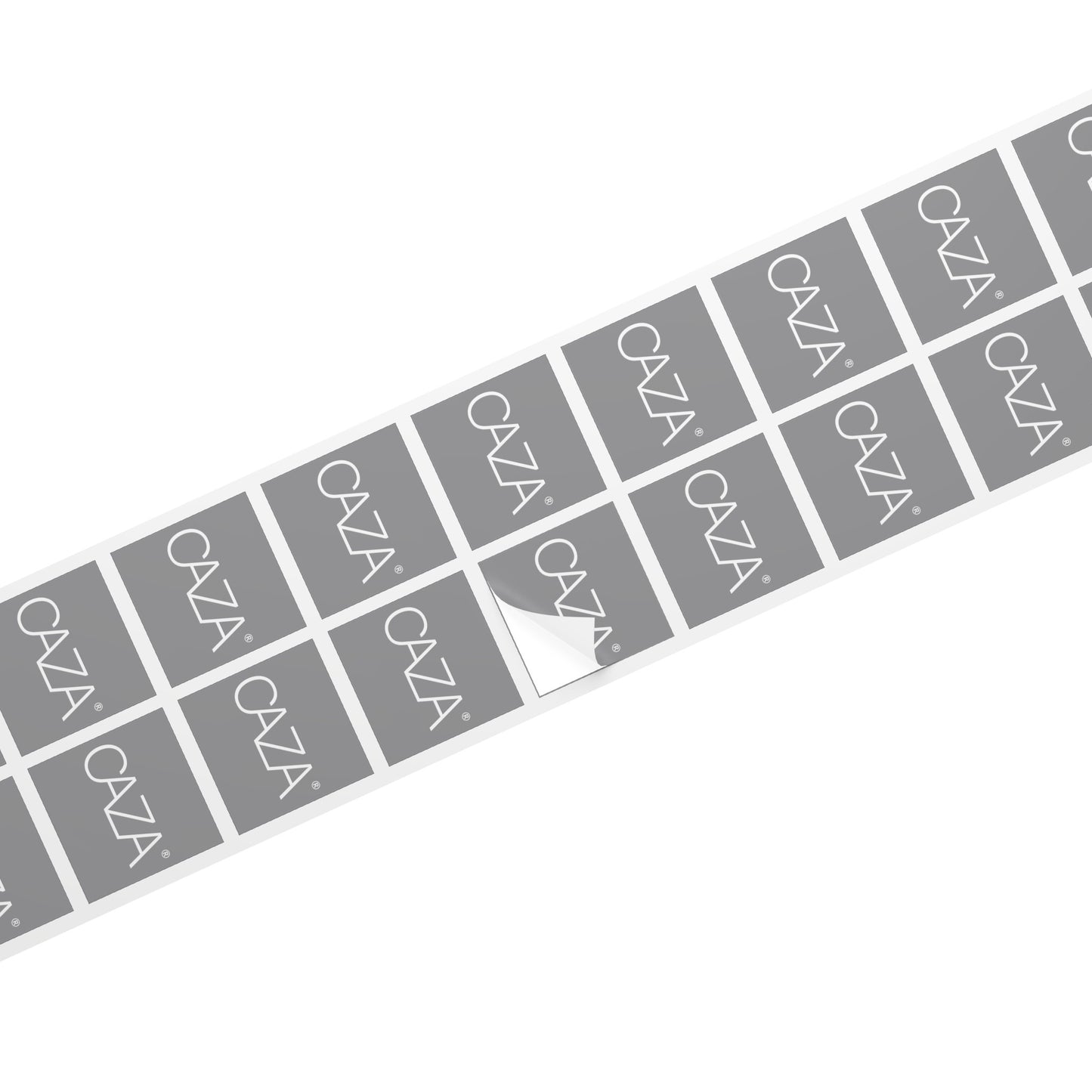 Square Sticker Label Rolls (Grey)