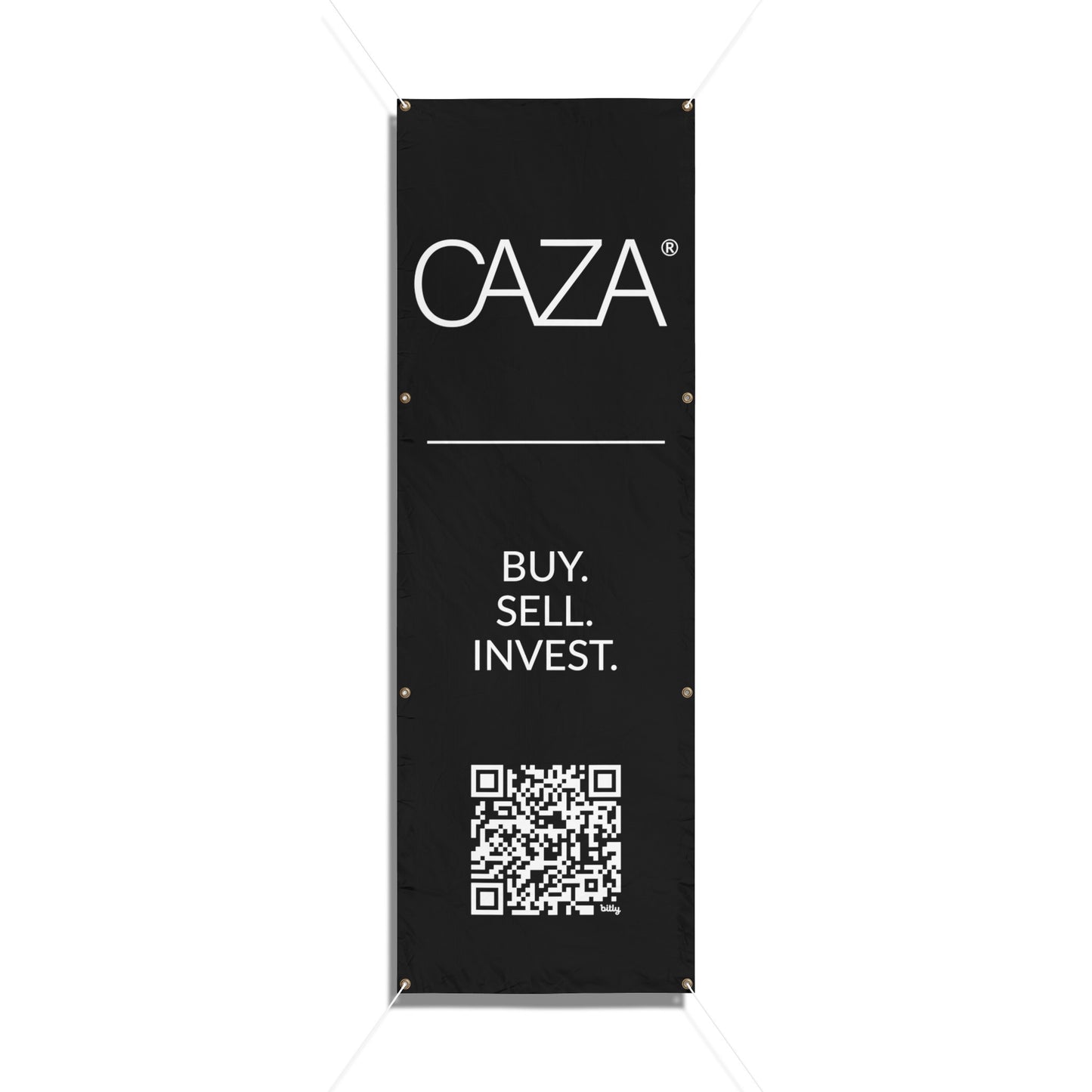 Buy. Sell. Invest. | Vinyl Banners (Black)