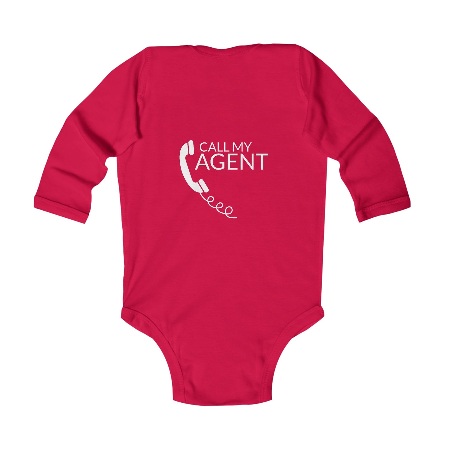 Long Sleeve Onesie | Call My Agent (on the back)