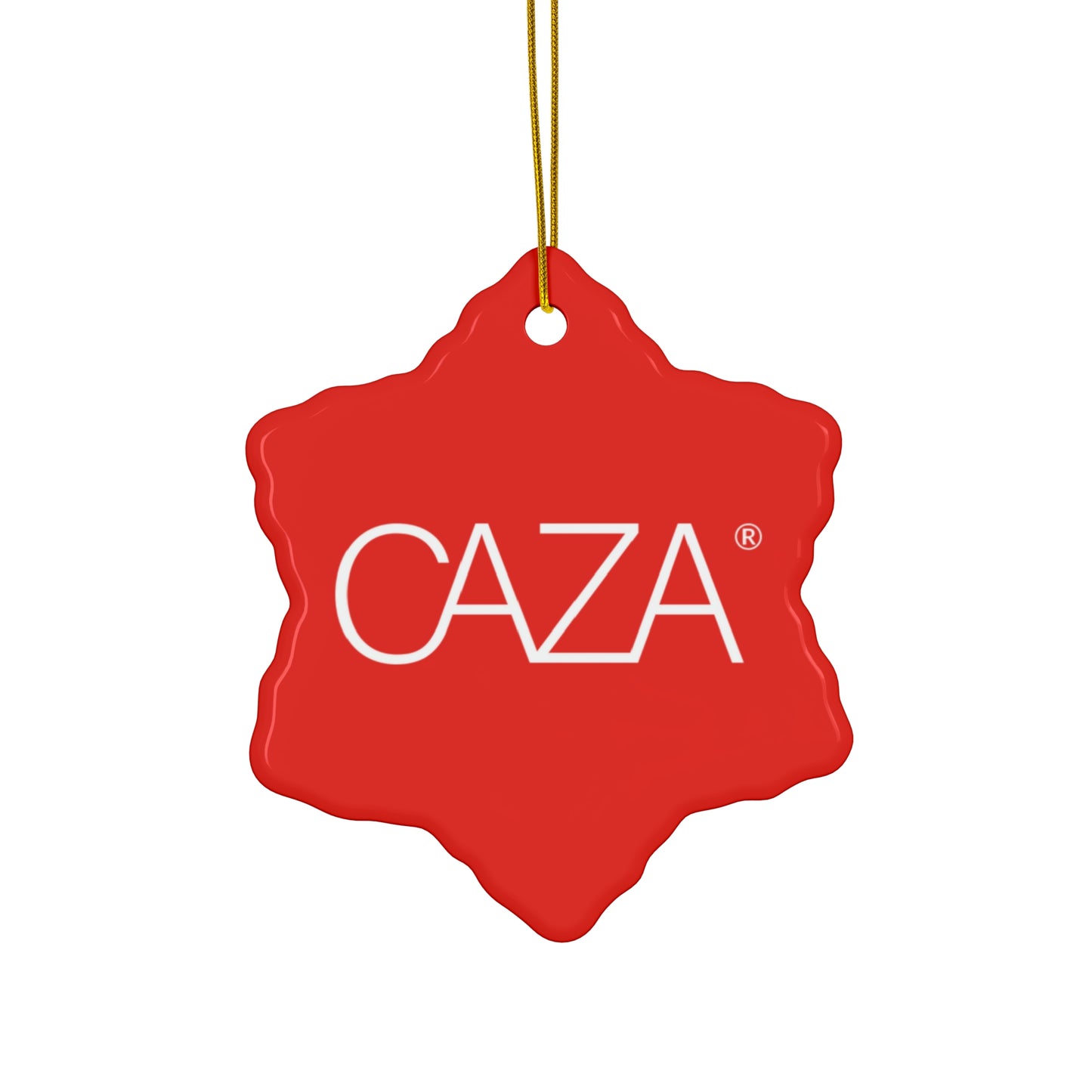 CAZA® Ceramic Ornament (Red)