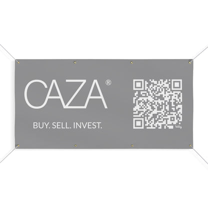 Buy. Sell. Invest. | Matte Banner (Grey)