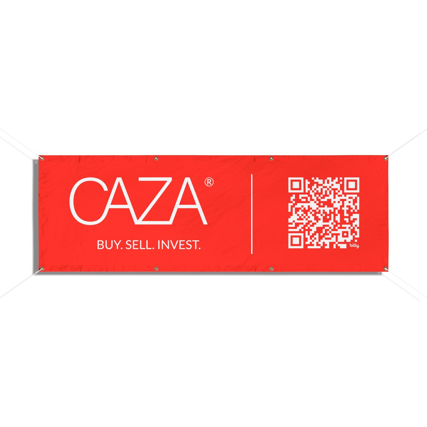 Buy. Sell. Invest. | Vinyl Banners (Red)