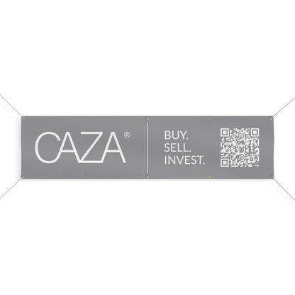 Buy. Sell. Invest. | Matte Banner (Grey)