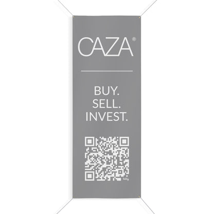 Buy. Sell. Invest. | Matte Banner (Grey)