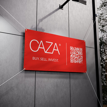 Buy. Sell. Invest. | Vinyl Banners (Red)