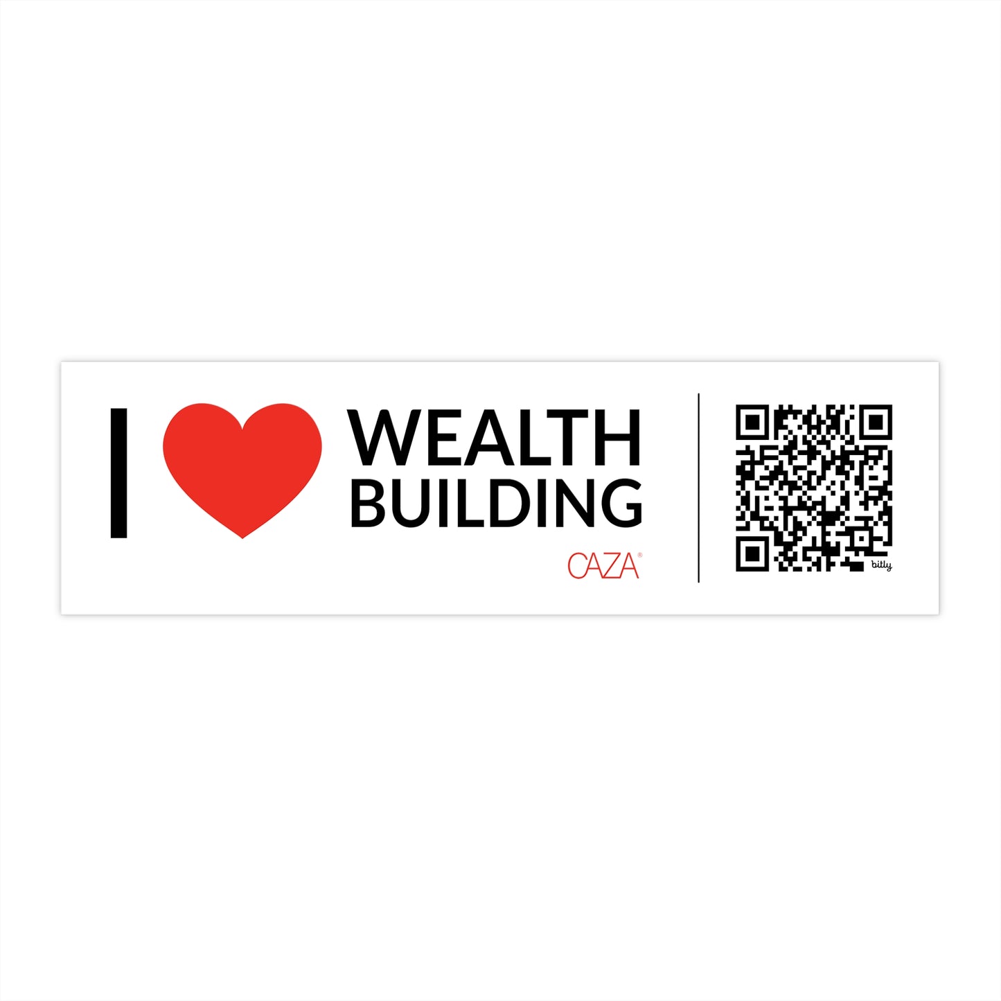 I ❤️ Wealth Building Bumper Stickers (White)