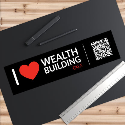 I ❤️ Wealth Building Bumper Stickers (Black)