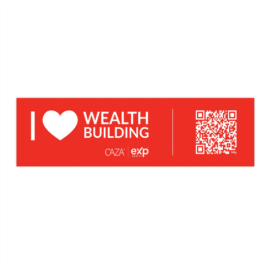 I ❤️ Wealth Building Bumper Stickers (Red)
