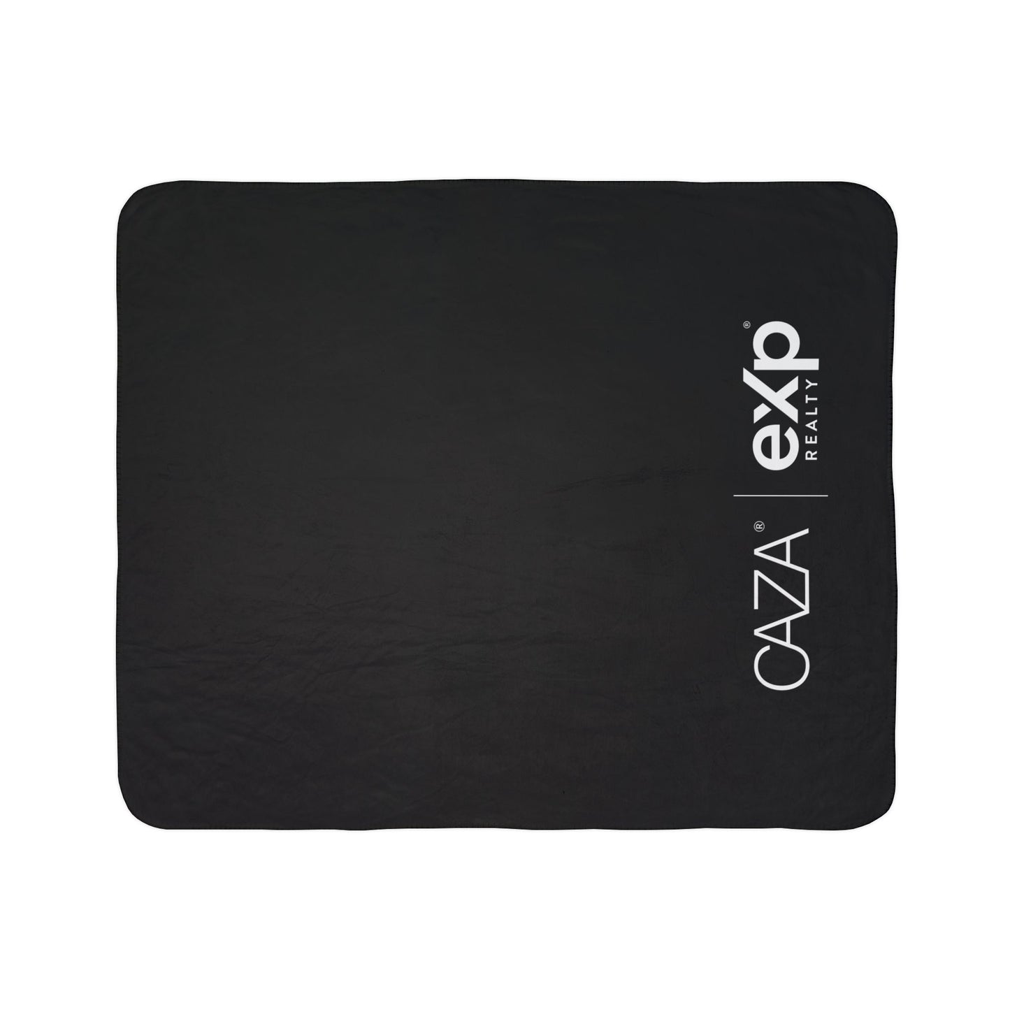 Fleece Sherpa Blanket (Black with White Logo)