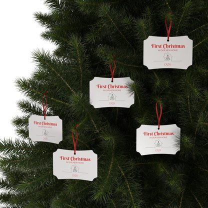 1st Christmas Aluminum Ornaments (White)