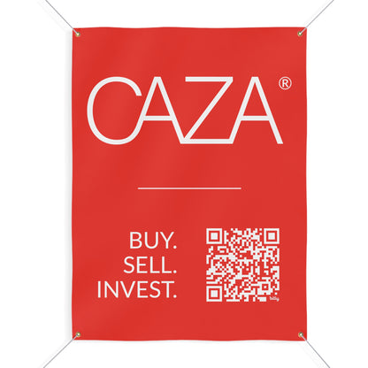 Buy. Sell. Invest. | Matte Banner (Red)