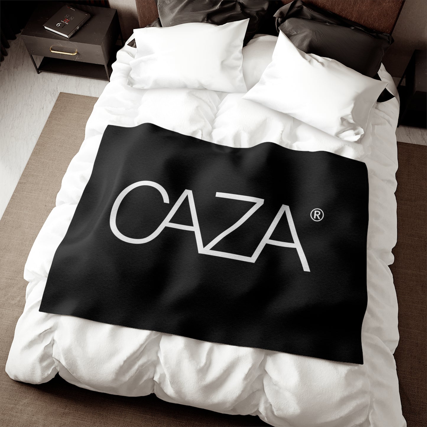Sweatshirt Blanket (Black with White Logo)