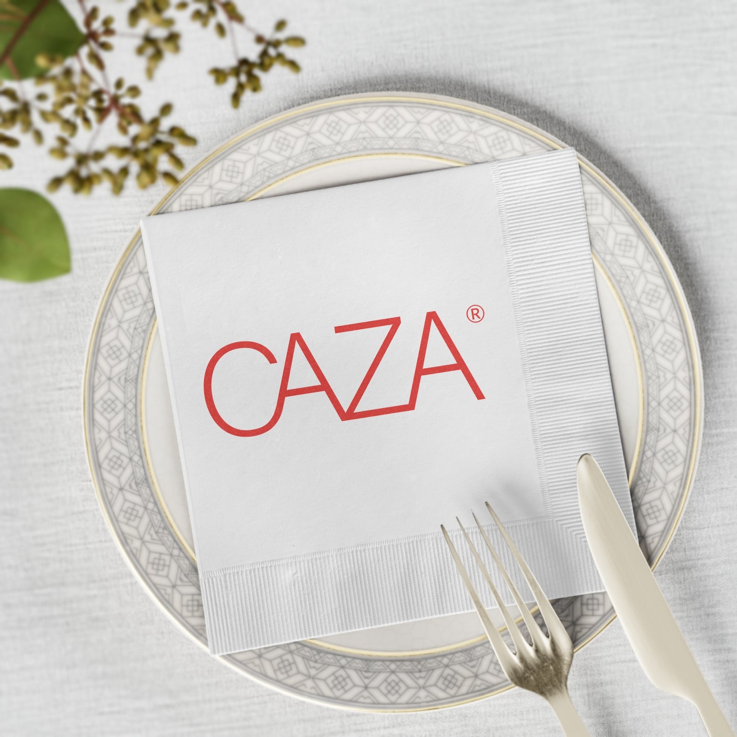 White Coined Napkins