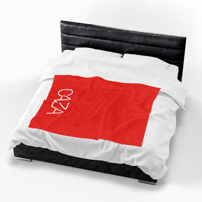 Velveteen Plush Blanket (Red)
