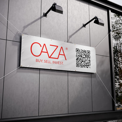 Buy. Sell. Invest. | Vinyl Banners (White)