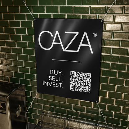 Buy. Sell. Invest. | Matte Banner (Black)