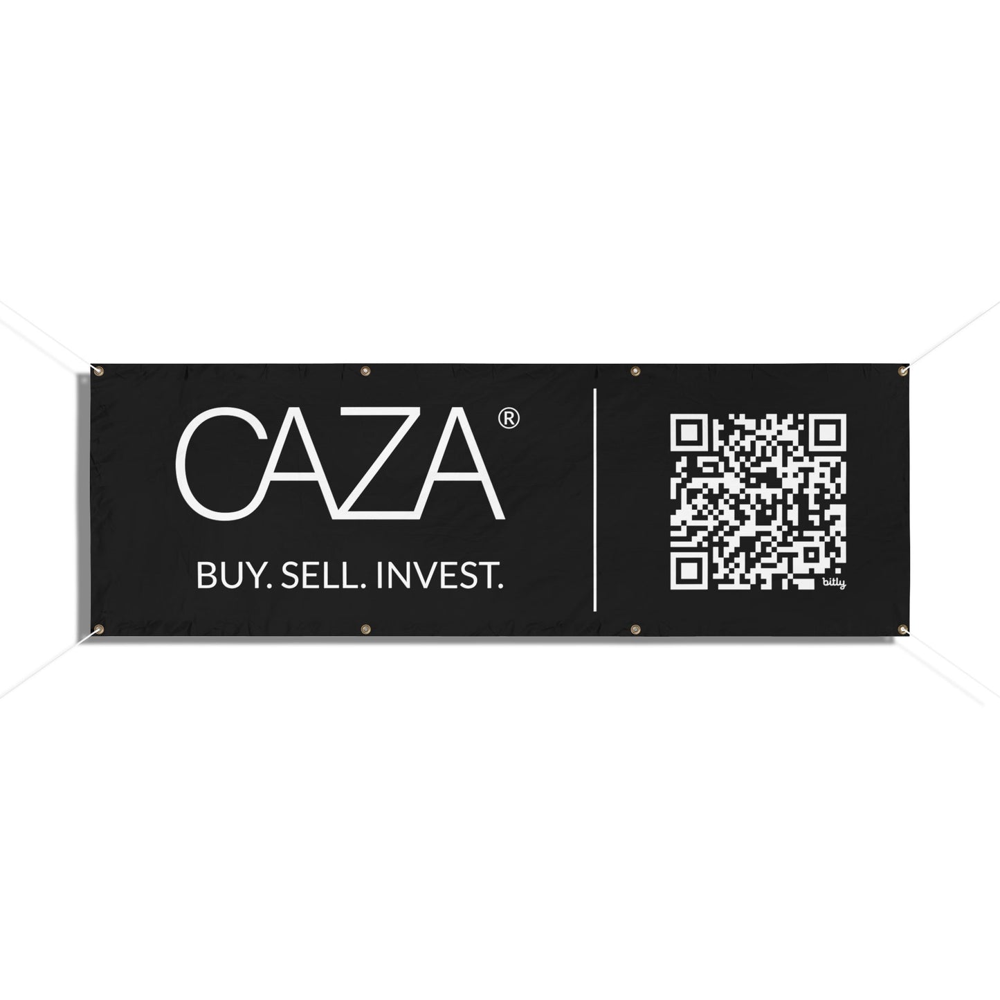 Buy. Sell. Invest. | Vinyl Banners (Black)
