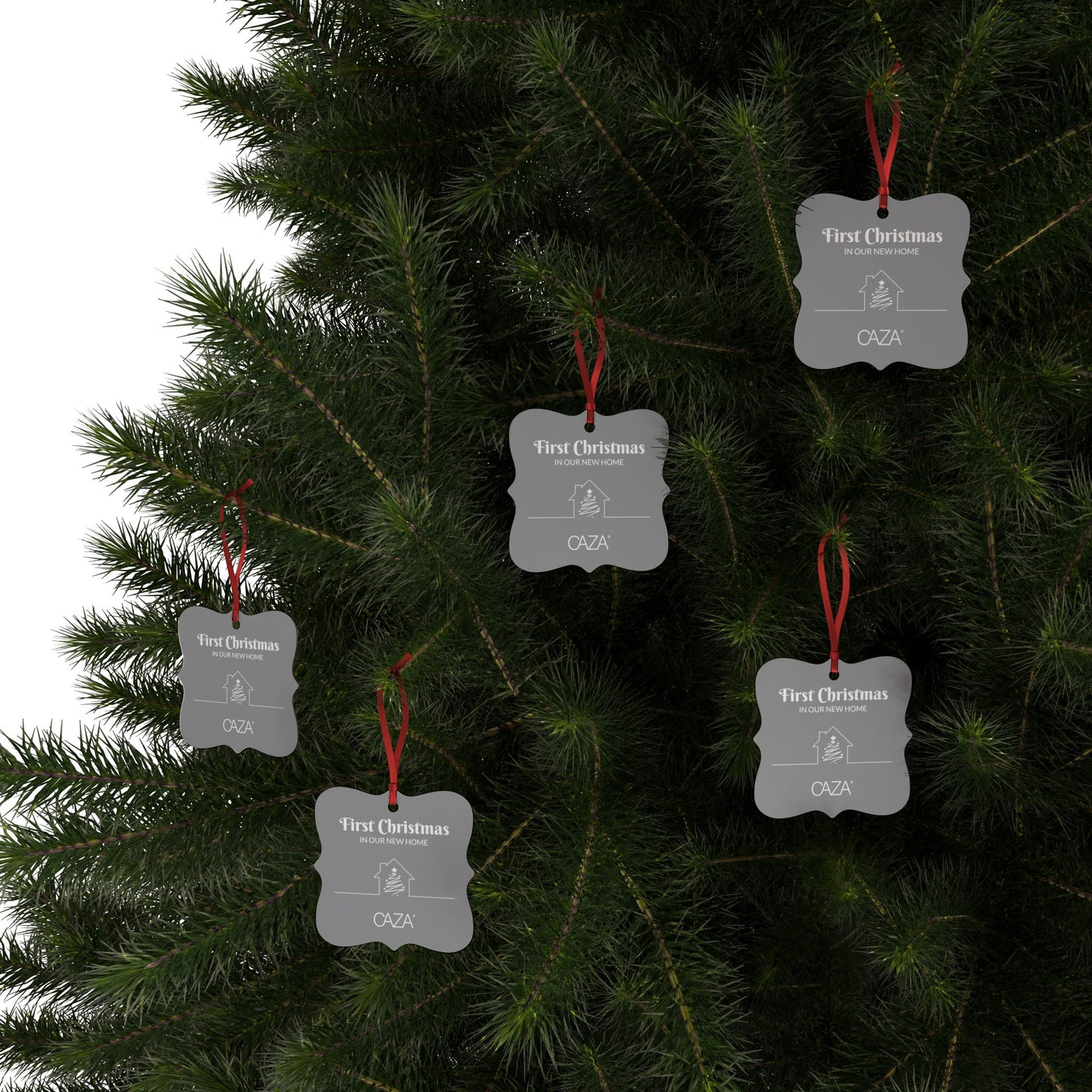 1st Christmas Aluminum Ornaments (Grey)