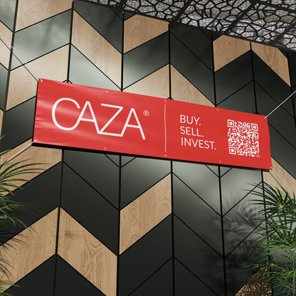 Buy. Sell. Invest. | Matte Banner (Red)