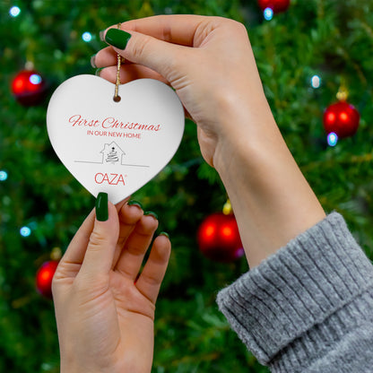 1st Christmas Ceramic Ornament (White)