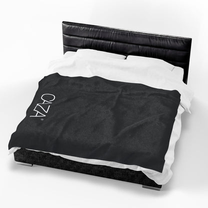 Velveteen Plush Blanket (Black)
