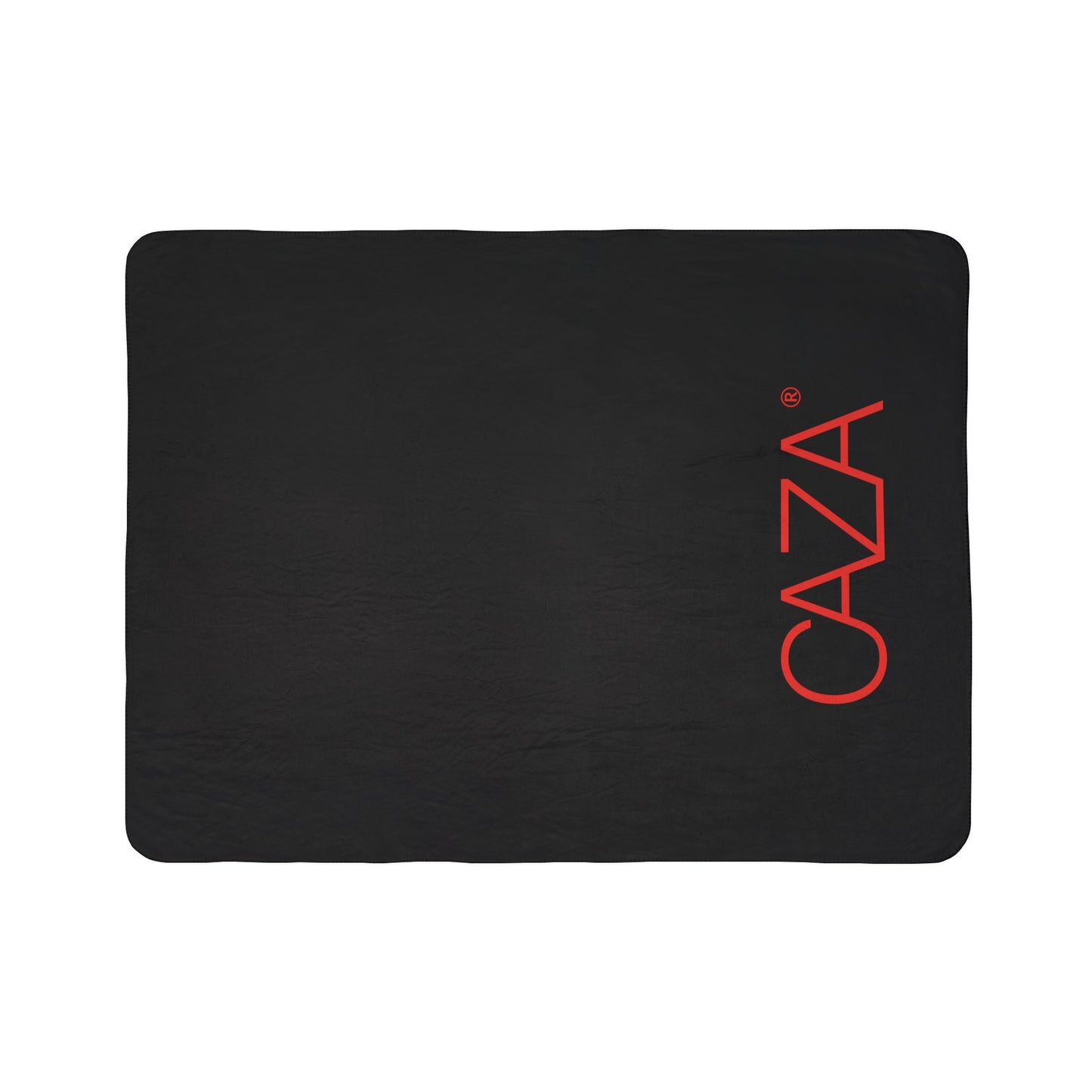 Fleece Sherpa Blanket (Black with Red Logo)