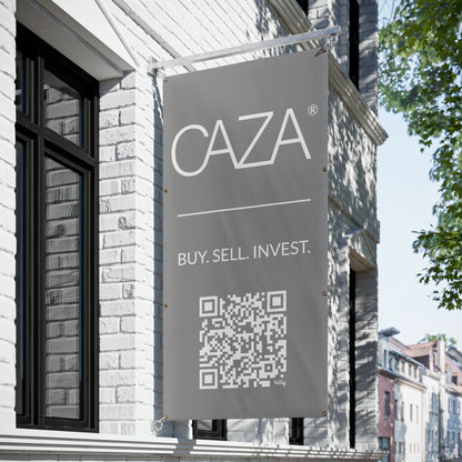 Buy. Sell. Invest. | Vinyl Banners (Grey)