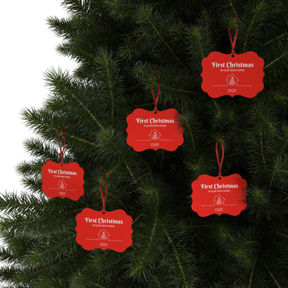 1st Christmas Aluminum Ornaments (Red)