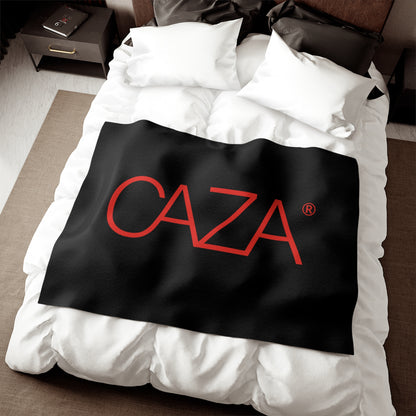 Sweatshirt Blanket (Black with Red Logo)