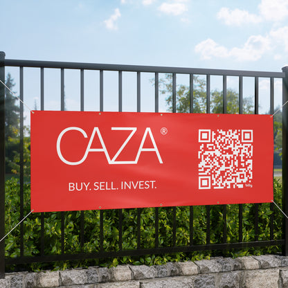 Buy. Sell. Invest. | Matte Banner (Red)