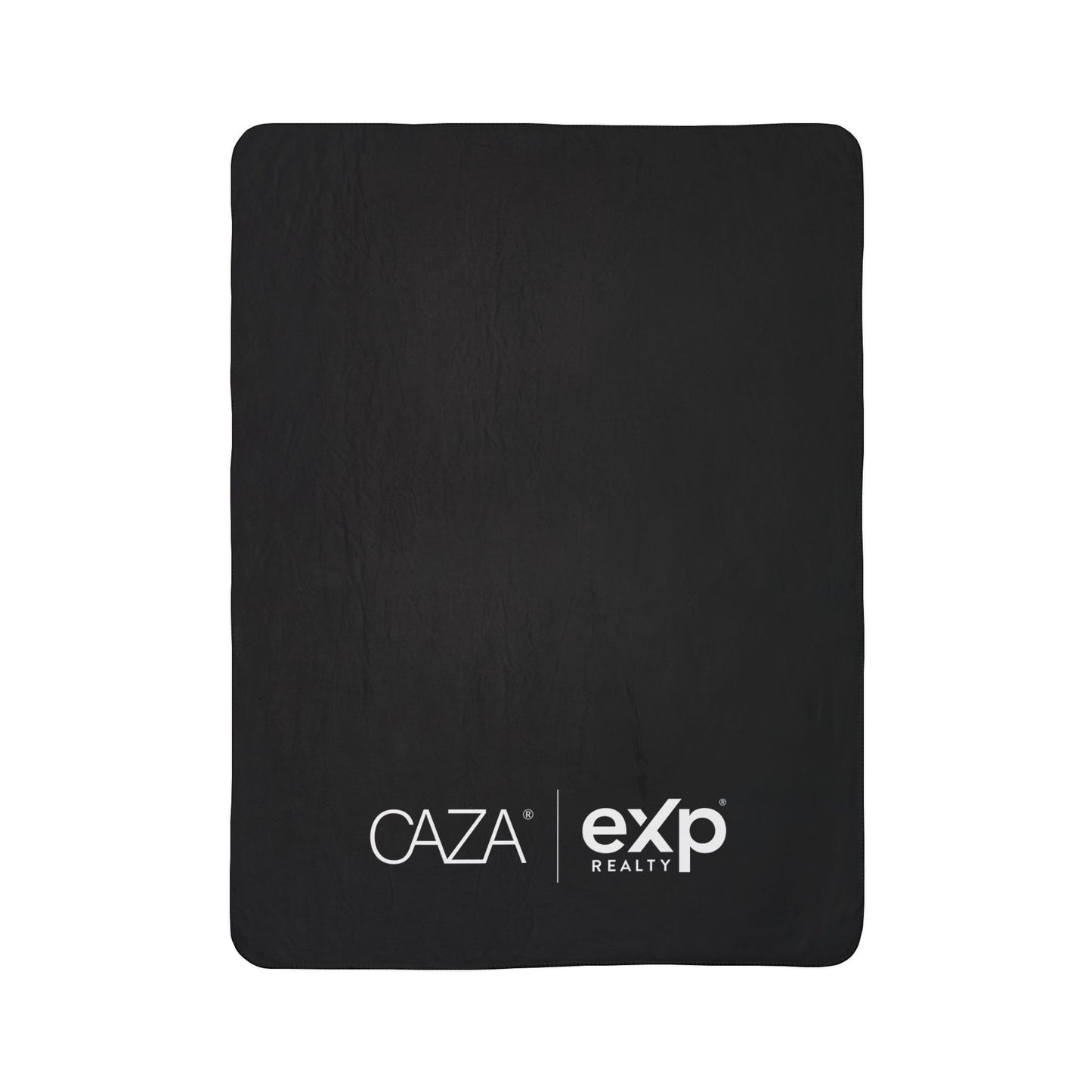 Fleece Sherpa Blanket (Black with White Logo)