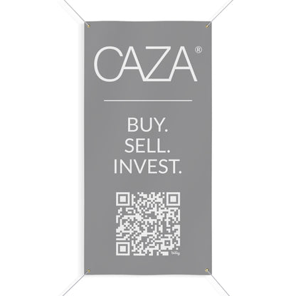 Buy. Sell. Invest. | Matte Banner (Grey)