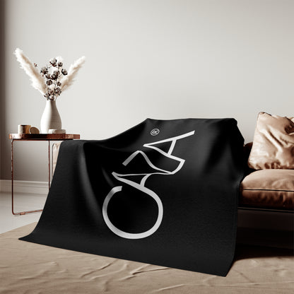 Sweatshirt Blanket (Black with White Logo)
